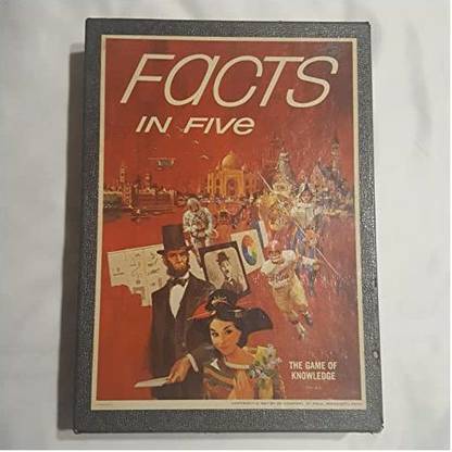 Tops Facts In Five The Game Of Knowledge 1967 Party & Fun Board Game
