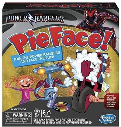Hasbro Gaming Pie Face Game Power Rangers Edition (Amazon Exclusive) Party & Fun Board Game