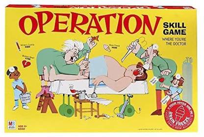 Hasbro Operation Electronic Board Game With Cards Kids Skill Game Ages 6 And Up (Amazon Exclusive) Party & Fun Board Game