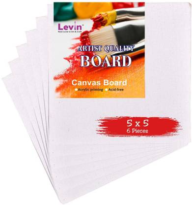 Levin canvas board Cotton Grain Board Canvas (Set of 6)