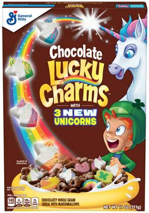 General Mills CHOCOLATE LUCKY CHARMS Box