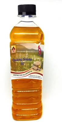 99Auth 500ml Chemical Free Cooking Oil Cold Pressed Sesame Oil / Gingelly Oil/ Til Oil (Benniseed Oil or Nallenna) Adulteration Free (500ml) Sesame Oil Plastic Bottle