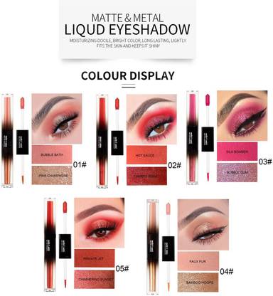GRAYLIN BEST Matte & Metal Melted Double Ended Eyeshadows! Metallic Eyeshadow Intense Shimmer, Blend ability and Longevity Combo 50 ml
