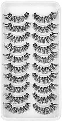 Newcally False Eyelashes Natural Soft Light Volume Wispy Handmade Faux Lashes 10 Pairs Multipack