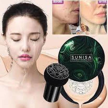 sunisa HUDABAR CC Cream Mushroom head air cushion Moisturizing Brightening BB Whitening Maquiagem(Creamy) Foundation