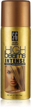 Salon Grafix high beams Intense Temporary Spray on Hair Color, Honey Blonde, 2.7 Ounce , Honey Blonde