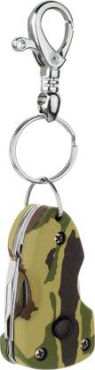 Flipkart SmartBuy Military Carabiner Hook Keychain with Torch, Screwdriver, Knife & Bottle Opener Key Chain