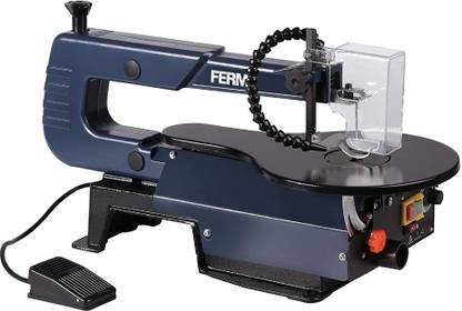 FERM SSM1007 FERM Fret Saw - Scroll Saw - 120 W - Foot pedal switch - 0-45° Adjustable - Including 3 Different Saw Blades (10, 15, 25 TPI) Corded Planer