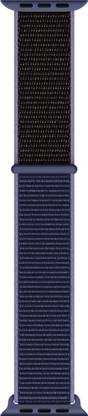 Frazil Soft Lightweight Breathable Nylon Loop Sport 38mm/40mm Band Black and Blue Smart Watch Strap