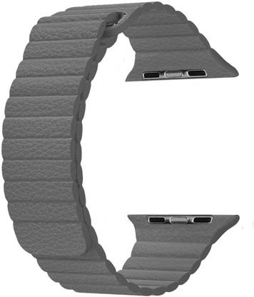 Juberous Adjustable Leather 42mm/44mm Band with Strong, Ultra Secure Magnetic Closure Grey Smart Watch Strap
