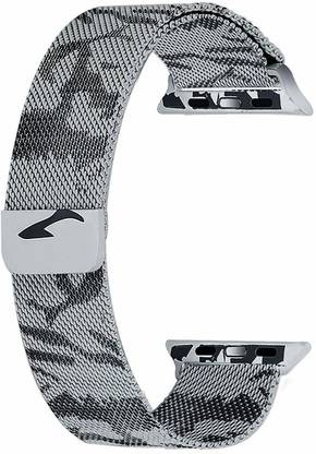 Juberous Army, Military Style Stainless Steel 38mm/40mm Milanese Loop Band with Magnetic Closure Grey Camouflage Chain Smart Watch Strap