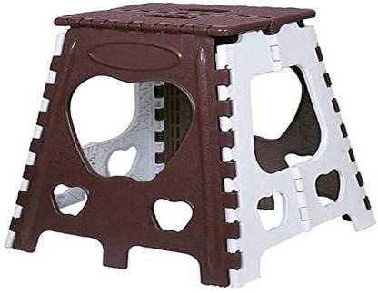 Billam 12 inch Bedroom & Kitchen Folding Stool (brown/white) Stool