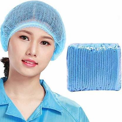 vivan surgical export and import Pack of 100 Blue Non Woven Disposable Bouffant Surgical Head Cap