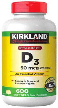 KIRKLAND Signature Extra Strength Vitamin D3 2000 I.U.