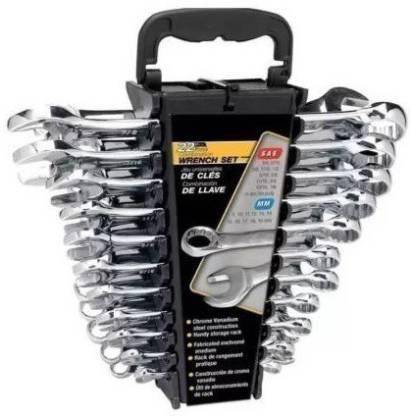 ZODIAQUE COMBINATION SPANNER SET 12 PCS - BOX PACK (6, 7, 8, 9, 10, 11, 12, 13, 14, 17, 19, 22 mm) Double Sided Combination Wrench  (Pack of 12) SPANNER SET OF 12 Double Sided Open End Wrench