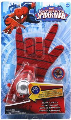SharvilSons Spiderman Web Disc shooter with wearable Glove | Ultimate Spiderman Shooter game with Glove
