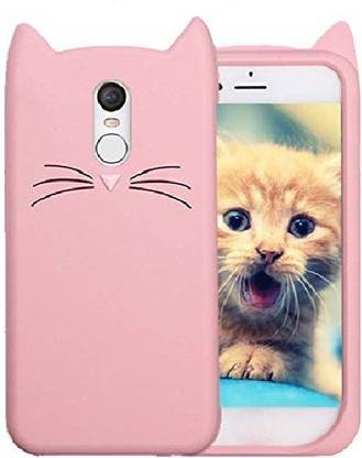 Senix Back Cover for 3D Trending Cat Design Soft Silicone Cat Girls Kitty Back Cover for Redmi Note 5
