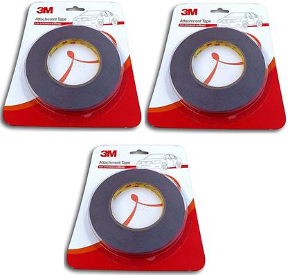 3M Double-sided Acrylic Foam Attachment Tape 1.2cm X 4M - For Stronger Bonding - Pack of 3 Self Adhesive Dispenser Acrylic Foam Tape (Manual)