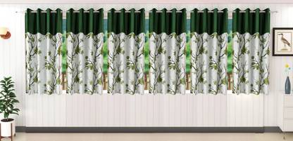 Ruhi Home Furnishing 152 cm (5 ft) Polyester Room Darkening Window Curtain (Pack Of 6)
