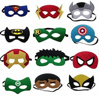 ToysLand SET OF 12 Superman Eye Mask Multicolor