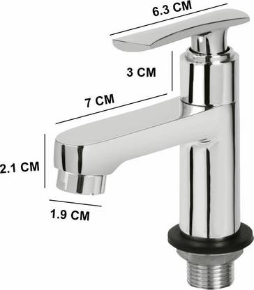 SUNGROW Chrome Platting Luxurious Piller Tap For Bathroom/Kitchen with Foam Flow Pillar Tap Faucet