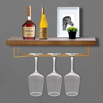 Hogar Single Wine & Beer Glass Holder/ Rack (Golden) 02 Cast Iron Glass Holder