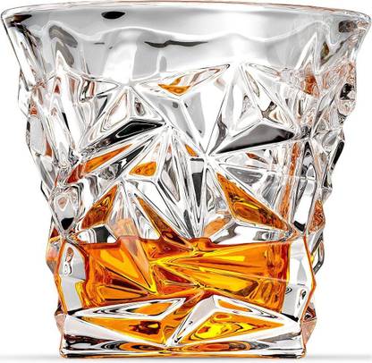 Staify (Pack of 2) Diamond Whiskey Glasses, Old Fashioned Glasses For Liquor, Bourbon, Scotch Glass Set Whisky Glass