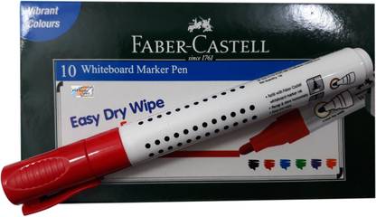 FABER-CASTELL MAJESTIC BASKET VIBRANT RE COLOUR WHITEBOARD MARKER PEN FOR OFFICE, SCHOOL, HOME ETC.