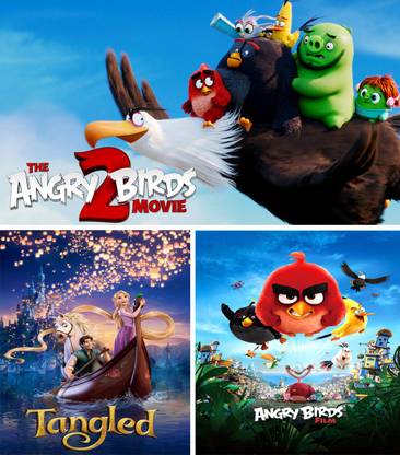 The Angry Birds 2, Tangled, The angry Bird 3 (Eng+Hind) dual audio movie collection 1080P FHD DVD