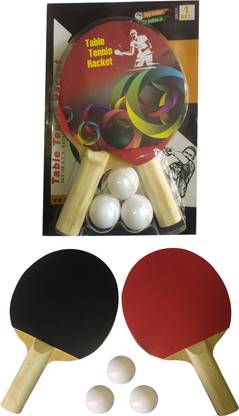 Trady Ultimate 2 TT Racquet With 3 Balls Multicolor Table Tennis Racquet