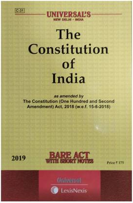 The Constitution Of India Bare Act With Short Notes