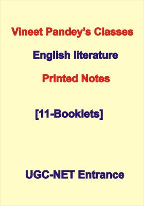 English Literature Printed Study Material By Vineet Pandey For UGC NET Lectureship Entrance