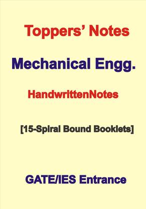 Mechanical Engineering Class Notes By Toppers From Best Institute In Delhi
