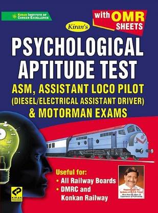 Kiran Psychological Aptitude Test ASM Assistant Loco Pilot And Motorman Exams