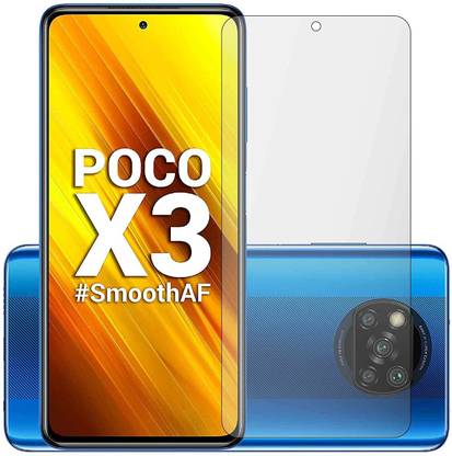 FlipSmartGuard Tempered Glass Guard for Matte Tempered Glass Full Screen Coverage Except Edges (Tempared Glass/Screen Protector), Poco X3, Poco X3 Pro