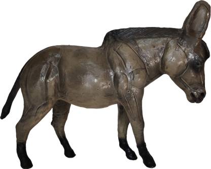 JSThakur Handcrafted Leather Donkey Showpiece (JSThakur) Decorative Showpiece  -  25.4 cm