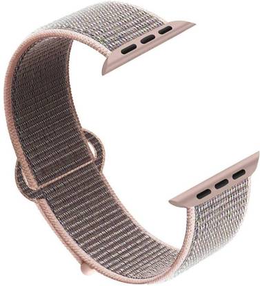 Frazil Soft Lightweight Breathable Nylon Loop Sport 42mm/44mm Band Rose Gold Smart Watch Strap
