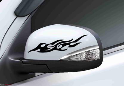 KC Home Decoration 15 cm Kota Creations Car Decorative Tattoo Decal Sticker For Decorate You Car's Side Glass (Pvc Vinyl Black Color) Removable Sticker