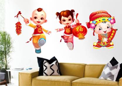 BALKRISHNA WALL STICKER 75 cm CUTE CARTOON & COMICS CARTOON Self Adhesive Sticker