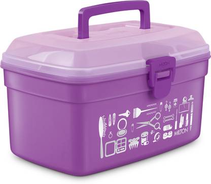 MILTON Vanity Multipurpose Storage Box, Purple Storage Box