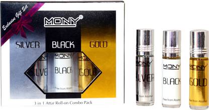 Mony Silver 3 In 1 Attar combo (3Pcs of 6ml) Floral Attar