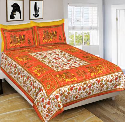 144 TC Cotton Double Printed Bedsheet