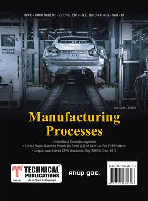 Manufacturing Processes for SPPU 19 Course