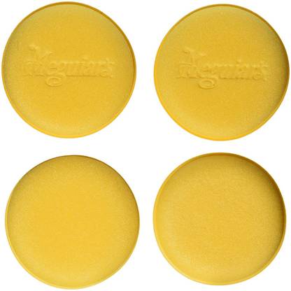 Meguiars W0004 4" Foam Applicator Pads, 4 Pack Ultra-Soft Tight-Cell Foam Machine Washable Highly Durable Easily Apply Car Polish Car Wax Interior Dressing HV4088 Vehicle Interior Cleaner