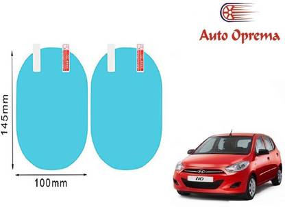 Auto Oprema Car Side View Mirror Waterproof Anti-Fog Film - Anti-Glare Anti-Mist Protector Sticker - to See Outside Rearview Mirror Clearly in Rainy Days (Oval) for Hyundai i10 Car Mirror Rain Blocker
