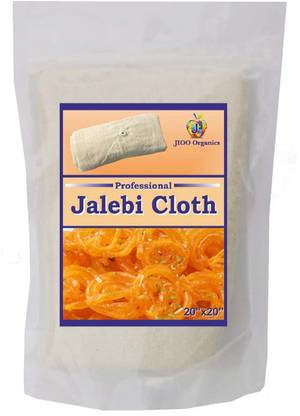 Jioo Organics 100% Cotton Professional Jalebi Cloth, Off White Collapsible Strainer