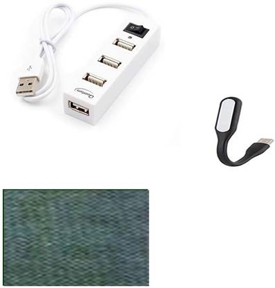 QHMPL 4 Port Hi-Speed USB Hub with Power Switch (White) Mini USB LED Light Adjust Angle / bendable Portable Flexible USB Light with usb for power bank PC Laptop Notebook Computer keyboard outdoor Energy Saving Gift Night Book Reading Lamp 1 MOUSE PAD BEST PRODUCT COMBO Combo Set