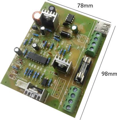 CELL 12V-5AMP SOLAR CHARGE CONTROLLER KIT WITH 2 AMP USB MOBILE CHARGER Micro Controller Board Electronic Hobby Kit
