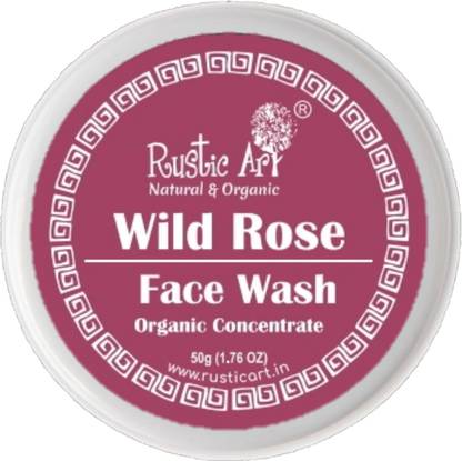 RUSTIC ART Organic Wild Rose Concentrate|Mild, Deep Cleanser Relaxing Aroma Face Wash