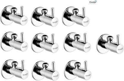 Prestige . Chrome Plated Stainless Steel Turbo Angel Valve Set of -10 Angle Cock Faucet